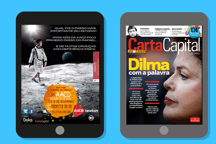 Doka faz anúncios interativos para revista digital (tablets) para ONGs 2 - Doka Comunicação