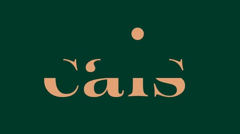 Marca e identidade visual do restaurante Cais.