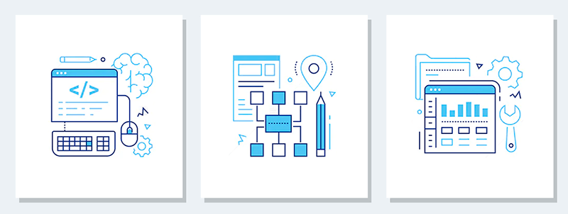 Ilustração simples que faz alusão ao site map
